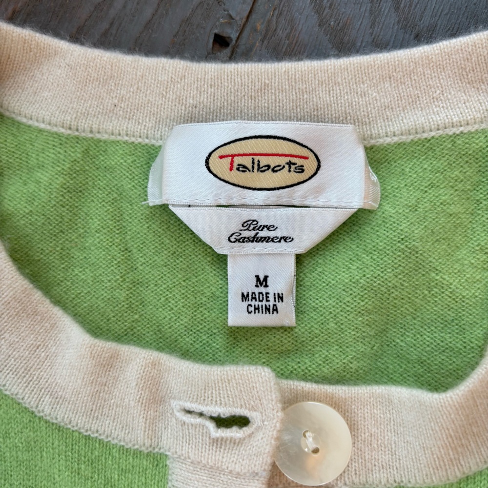 Vintage Talbots cashmere cardigan sweater | size medium - Picture 4 of 5